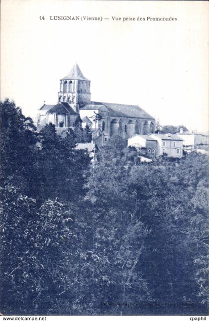 Lusignan - Vue prise des Promenades - CPA