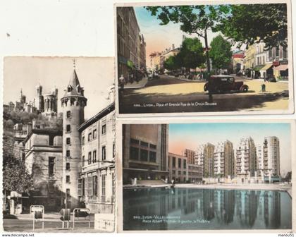 LYON  Lot de 3 CPSM