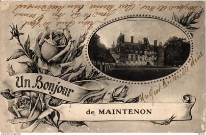 CPA MAINTENON - Le Chateau - Un Bonjour de MAINTENON (385448)