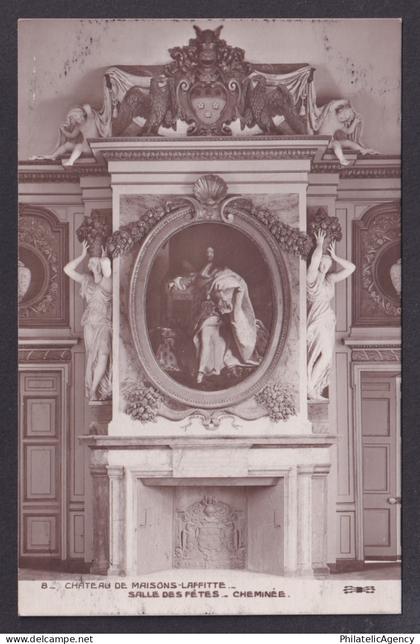 FRANCE, Postcard, Maisons-Laffitte, Chateau de Maisons-Laffitte, Fireplace