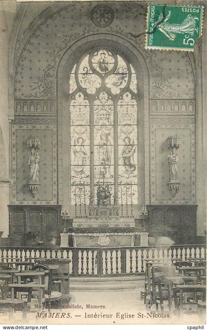 CPA Mamers Interieur Eglise St Nicolas