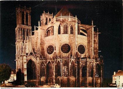 Carte Postale - 78 - Mantes la Jolie - Collégiale Notre-Dame - Vue de Nuit - CPM - Flamme Postale de Mantes la Jolie - V