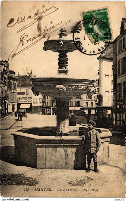 CPA MANTES-la-JOLIE La Fontaine (1412196)