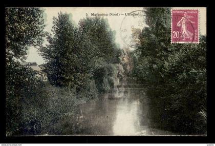 59 - MARCOING - L'ESCAUT - CARTE COLORISEE