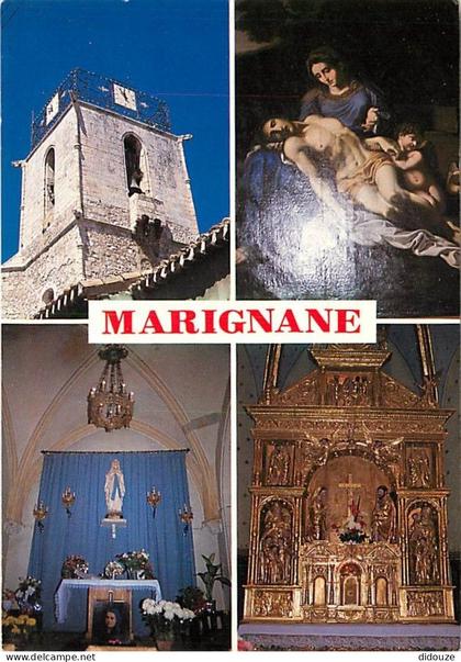 Carte Postale - 13 - Marignane - Multivues - Clocher et intérieur de l'Eglise - CPM - Voir Scans Recto-Verso - Poscard -