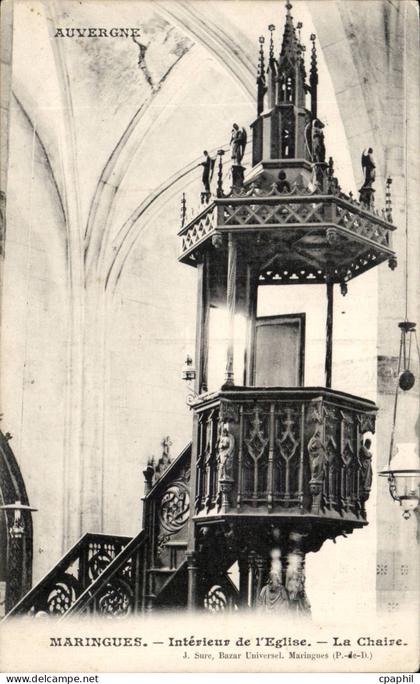Auvergne CPA Maringues Interieur de l'eglise la chaire