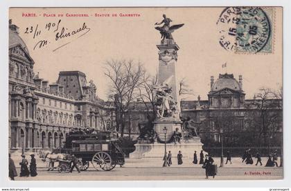 PARIS  PLACE DU CARROUSEL  STATUE DE GAMBETTA