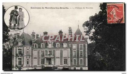 CPA Environs De Marolles Les Braults Chateau De Nauvais Costume Sarthois Folklore Costume