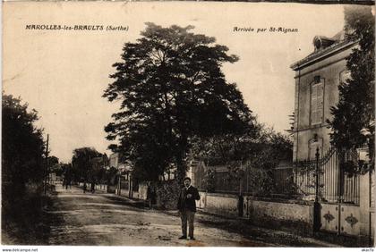 CPA Marolles-les-Braults Arrivee par St-Aignan FRANCE (1450855)