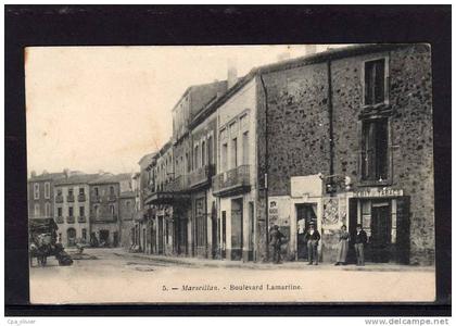 34 MARSEILLAN Boulevard Lamartine, animée, Tabac, ed ? 5, dos 1900