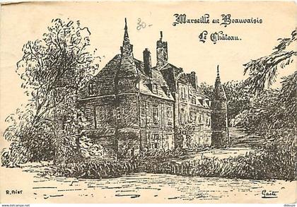 60 - Marseille en Beauvaisis - Le Château - CPA - Voir Scans Recto-Verso