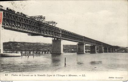 CPA Viaduc de Caronte sur la Nouvelle Ligne de l'Estaque a Miramas