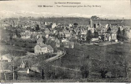 CPA Le Cantal Pittoresque Mauriac Vue Panoramique prise du Puy St Mary