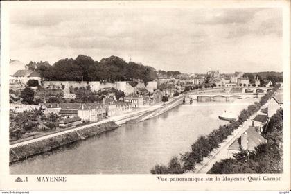 CPA Mayenne vue panoramique sur la mayenne quai carnot