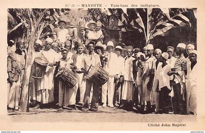 Comores - MAYOTTE - Tam-tam des indigènes - Cliché John Baptist - Ed. Issoufali 21