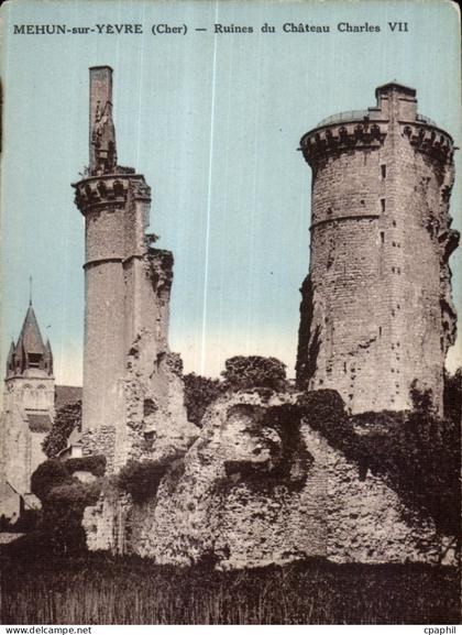 CPA Mehun sur Yevre (Cher) Ruines du Chateau Charles
