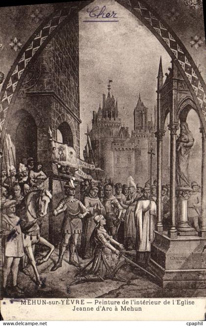 CPA Mehun Sur Yevre Peinture de L'Interieur de l'Eglise Jeanne d'Arc a Mehun