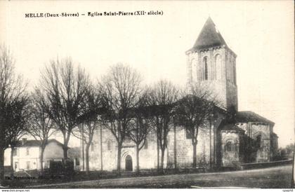 Melle CPA Eglise Saint Pierre