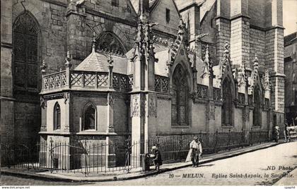 Melun - Eglise Saint Aspais - CPA