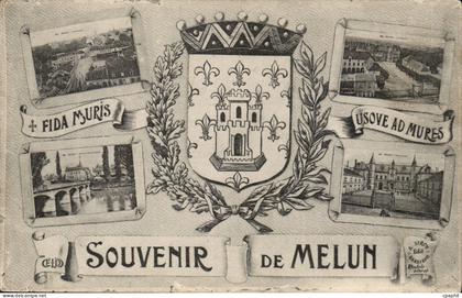 Melun - Souvenir de Melun - CPA
