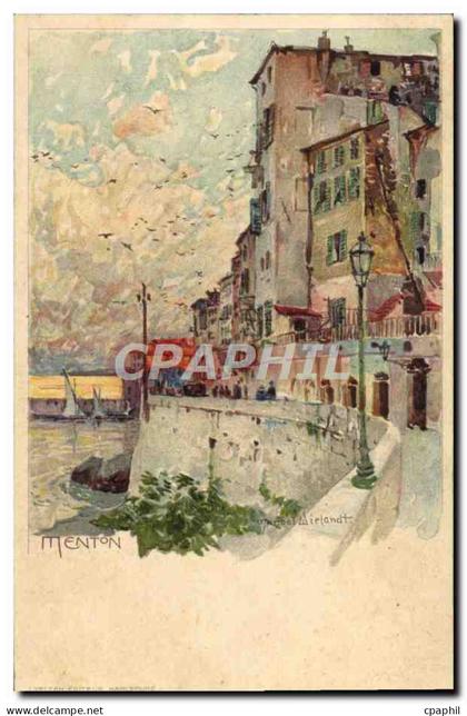 CPA Illustrateur Menton