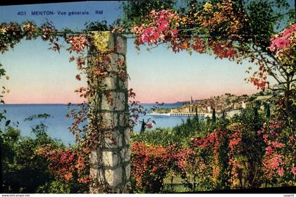 CPA Menton Vue generale