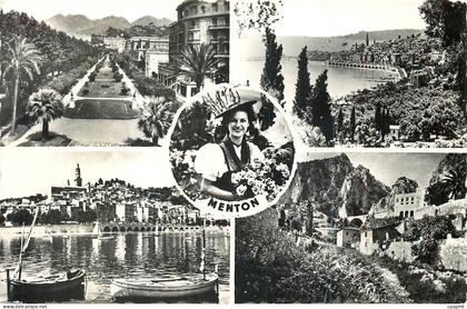 CPM Menton les Jardins Menton Vue de Garavan