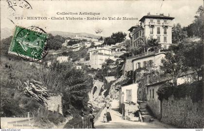 Menton - Chalet Victoria - Entree du Val de Menton - CPA