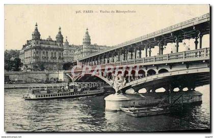 CPA Paris Viaduc du Metropolitain metro Peniches