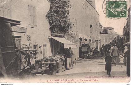 FR66 MILLAS - brun 418 - millas un jour de foire - animée - belle