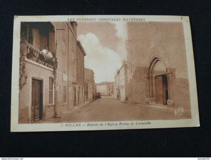MILLAS , entrée de l'église route de Corneilla   ............ 27876