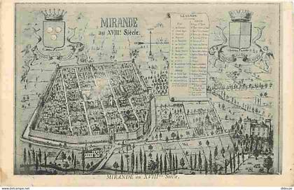 Carte Postale Ancienne - 32 - Mirande - Mirande au XVIIIe siècle - Blasons - CPA - Voir Scans Recto-Verso - Poscard - Ca