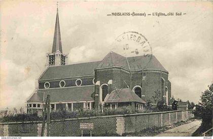 Carte Postale Ancienne - 80 - Moislains - L'Eglise - Correspondance - CPA - Oblitération ronde de 1933 - Voir Scans Rect