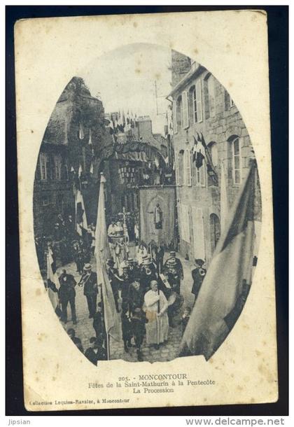 cpa du 22  Moncontour Fêtes de la Saint Mathurin à la Pentecôte , la Procession     NOV15 24