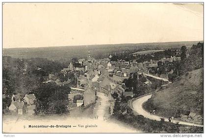 - depts div.-ref-JJ942- cotes d armor - moncontour de bretagne - vue generale -