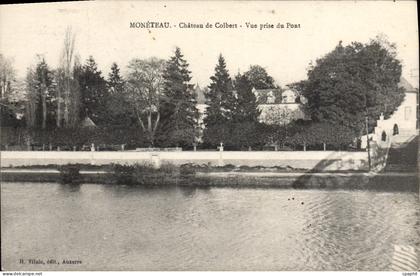 CPA Moneteau Chateau De Colbert Vue Prise Du Pont