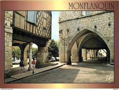 47 - Monflanquin - Les arcades - CPM - Voir Scans Recto-Verso