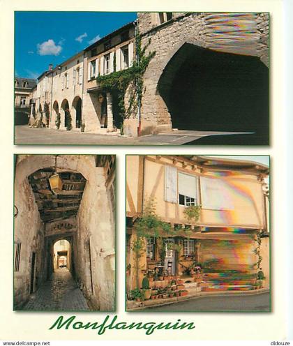 Carte Postale - 47 - Monflanquin - Multivues - Les Arcades - CPM - Voir Scans Recto-Verso - Poscard - Carta Postal -  Po