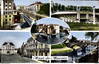 CPA Mont De Marsan Place Du Marché Le Theatre