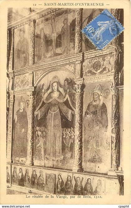 CPA Saint Martin d'Entraunes Le retable de la Vierge