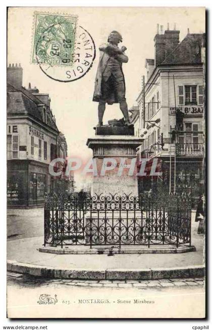 CPA Montargis Statue Mirabeau