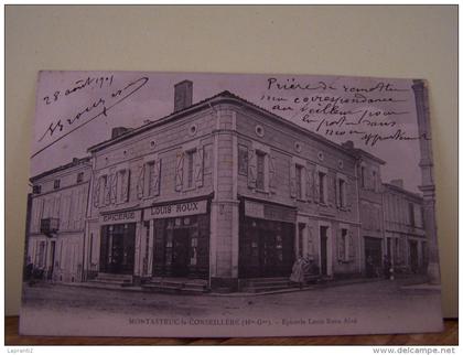 MONTASTRUC-LA-CONSEILLERE (HAUTE GARONNE) LES COMMERCES. LES MAGASINS. EPICERIE LOUIS ROUX AINE.