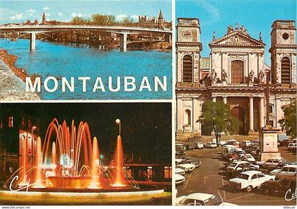 Carte Postale - 82 - Montauban - Multivues - Automobiles - Fontaine - Flamme Postale de Montauban - CPM - Voir Scans Rec
