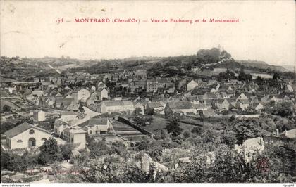 CPA Montbard Vue du faubourg et de Montmuzard