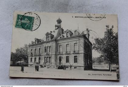Cpa 1911, Montceau les Mines hôtel de ville, Saône et Loire 71