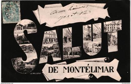 CPA  Carte Postale France Montelimar  Salut de Montelimar Multi vues 1906 VM106056