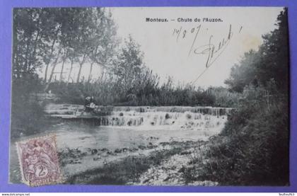 Cpa Monteux ; chute de l'Auzon