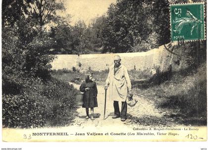 Carte POSTALE Ancienne de  MONTFERMEIL - Jean VALJEAN & COSETTE