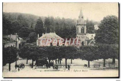CPA Montlignon Eglise et la Mairie