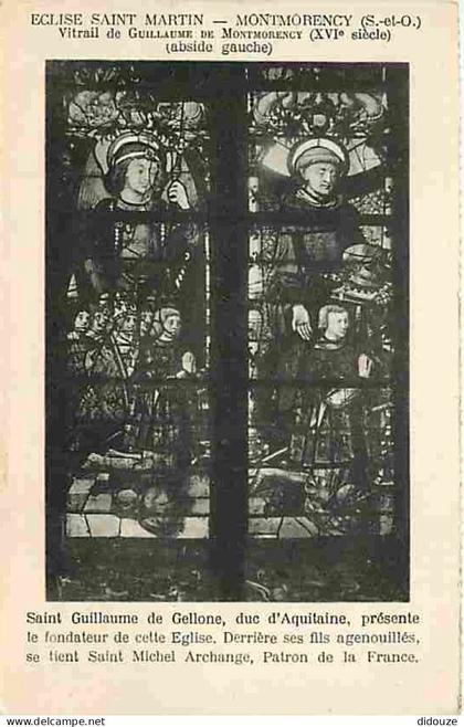 Carte Postale Ancienne - 95 - Montmorency - Eglise Saint Martin - Vitrail de Guillaume de Montmorency - CPA - Voir Scans